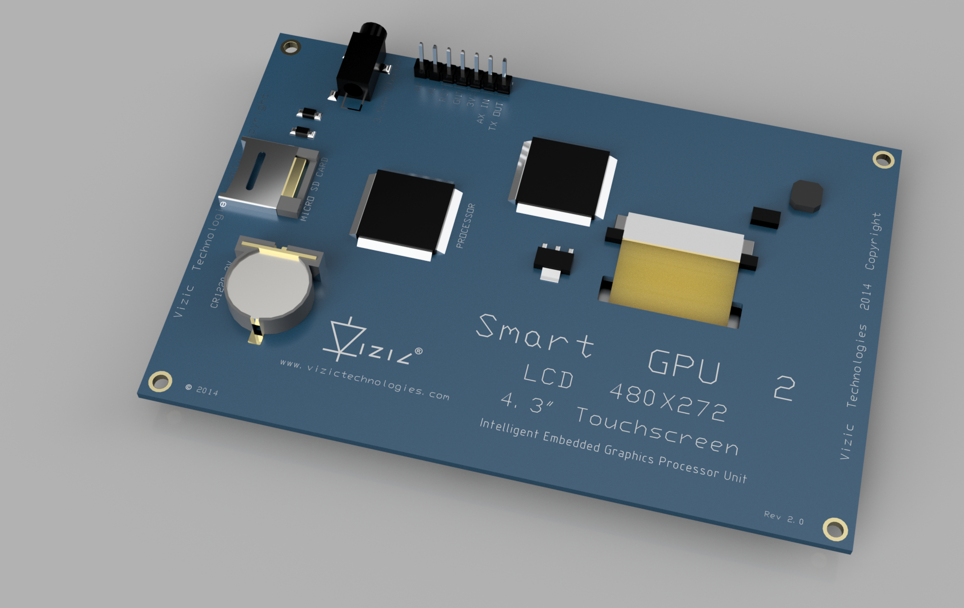 Vizic Technologies Smart GPU 2 4.3英寸液晶显示屏